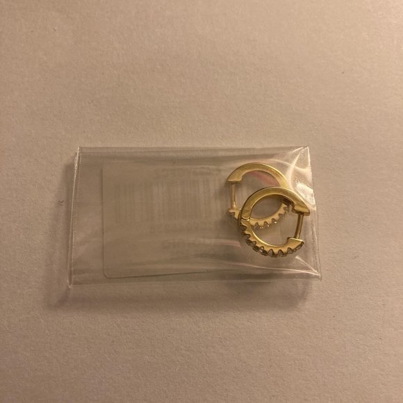 Adornia 14K Gold Plated Sterling Silver CZ 9.25mm - Picture 3 of 4